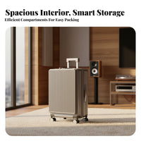 20in Side-Opening Trolley Large Capaurban Frontretrieve hard-sided hand luggage