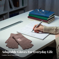 Stretchy Fit Fingerless Gloves Soft & Comfortable Half Finger Mittens Breathable Material for Students, Women, Cold Weather, Cycling, Indoor