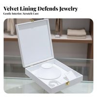 Leather Jewelry Display Case Long-Lasting Jewelry Set Display Box Necklace Storage Case Luxurious Design Luxurious Textile Lined