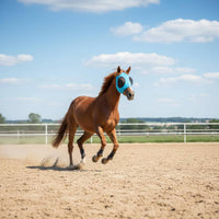Horse Fly Mask Fine Mesh Horse Fly Face Cover Ear Area Openings for Outdoor