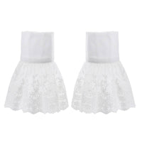 Retro Lace Sleeve Cuff Decorative Trim Lace Arm Sleeve See-Through Ruffle Wrist Cuffs for Party