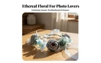 Handmade Fabric Flower Crown Headpiece, Simulated Floral Hair Accessory, Bridal, Boho, Getaway, Photography, Random Color