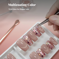 Acrylic Fake Nails, Pre-Shaped Short, Press On, DIY Manicure