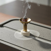 Polished Finish Backflow Incense Cone Holder Compact Design Metal Backflow Incense Nozzle Easy to Clean Metal Cone Burner Stand Alloy Material for DIY Enthusiasts