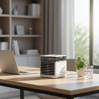 USB Desktop Air Cooler Compact Desktop Air Conditioner Quiet for Home, Students