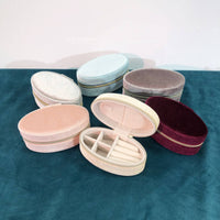 Oval Velvet Jewelry Box Vintage Design Portable Velvet Jewelry Box for Travelers