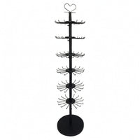 Rotating Display Rack with Hooks Floor-Standing for Retailers