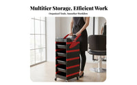 Large Capacity 5-Drawer Hairdressing Trolley 360-Degree Swivel Wheels 5-Drawer Salon Station Multipurpose Utility Trolley Heavy-Duty for Hairstylists, Beauty Professionals Artists, Barbershop, Spa