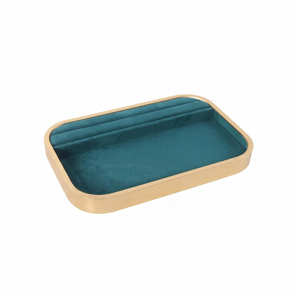 Jewelry Display Tray Rounded Corners Rectangular Jewelry Tray Aluminum Alloy
