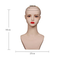 Female Display Head Eyelashes and Mouth Beauty Accessory Sturdy PVC