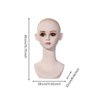 Mesh Cap Hairpiece Display Head Mannequin Head Bust Skin-Tone-Toned