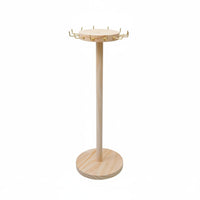 Wood Chain Holder Wooden Chain Display Organizer Multi-Hook Design