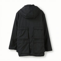 Hooded Jacket Matte Jacket with Pockets Oversized for Travel