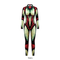 Butterfly Print Jumpsuit Elastic Full Body Cosplay Suit Figure-Hugging Long Sleeve Printed Unitard for Cosplayers, Halloween, Stage Performance