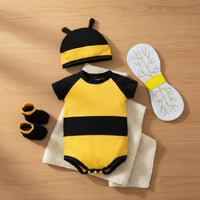 4 Pieces Newborn Bee Outfit with Wings Photo Prop Infant Bee Romper Set