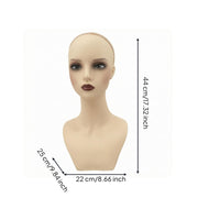Mannequin Head with Shoulders PVC Shell Mannequin Bust Long Neck