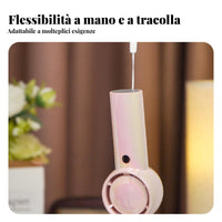 Handheld Mini Fan Portable USB Rechargeable Fan Lanyard Friendly for Dormitory