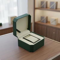 Single Watch Box Curved Design Personal Organizer Soft Interior Plush Interior