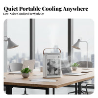Colorful Night Light Desktop Water Cooling Fan 5 Speed Settings Portable Air Cooler Fan Adjustable Airflow for Office, Bedroom, Dorm Room