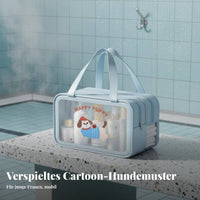 Portable Skincare Organizer Wet and Dry Separation Double Compartment Makeup Bag