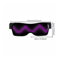 Bluetooth Glowing Glasses USB Rechargeable LED Glasses Multiple Display Modes