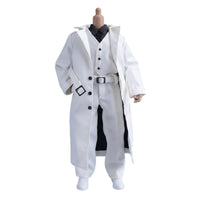 Long Overcoat Coat Set Glossy 1/12 Scale Doll Clothes Button Front
