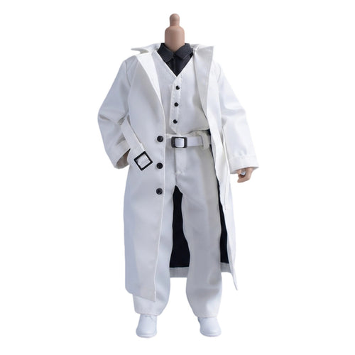 Long Overcoat Coat Set Glossy 1/12 Scale Doll Clothes Button Front