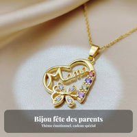 Mom Heart Necklace Symbolic Gift Mama Heart Necklace Versatile for Moms