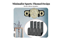 4 Pieces Championship Belt Wall Mount Aluminum Alloy Horizontal Belt Storage Racks Easy Installation for Collectors, Athletes, Game Room, Gym