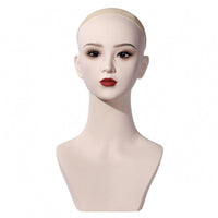 PVC Mannequin Bust Skin Tone 44 Cm Mannequin Bust Full Round Back for Shop Window
