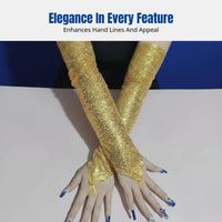 Beaded Fingerless Gloves, Long Retro Women's Cosplay Party Stage Accessory
