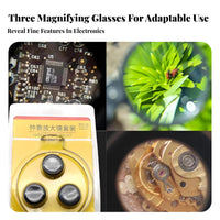 Hands-Unrestricted Design Watch Repair Loupe Set Multiple Magnifications (5X, 10X, 15X) Watch Repair Eye Loupe Portable and Lightweight