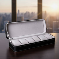 PU Leather Watch Storage Box Portable Design PU Leather Watch Organizer Wristwatch Storage Box Soft Interior Lining Great Gift