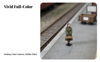 1:64 Scale Miniature Person High Intricacy 1:64 Scale People Figures Overcoat Figure Detailed Painting for Collectors