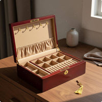 Wooden Jewelry Box Long-Lasting Jewelry Organizer Box Anti-Scratch