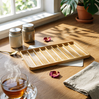 Watch Strap Storage Box Bamboo Wood Watch Strap Organizer Visible Window