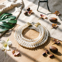 Layered Pearl Necklace Cultured Layered Necklace Stacked for Women