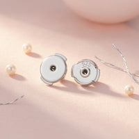 Sterling Silver Earring Backs Replacement Earring Backs with Push-on Clasp Fastener Hypoallergenic Jewelry Secure Lock for Women