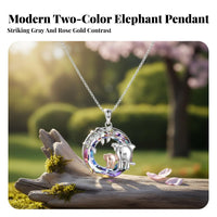 Mother Daughter Elephant Necklace Meaningful Gift Mom and Baby Elephant Necklace