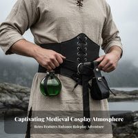Laced protective Girdle Nordic Design Lace-up Corset Belt Retro Look for Rolerole-participants