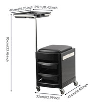 Salon Trolley Stool Easy to Clean Hairdresser Trolley Stool Versatile Beauty Cart Seat for Stylists, Hairdressers