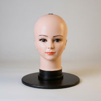 Bald Female Mannequin Head Polished Surface Female Display Head