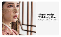 Tassel Chain Face Cover Mystical Look Crystal Tassel Face Covering Layered Chain Headpiece Ornate Costume Accessory