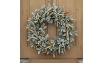 Door Wreath Artificial Lamb Ear Wreath Rustic Style House Decoration for Thanksgiving