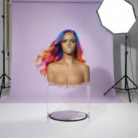 PVC Mannequin Head Tanned Skin Tone Hairpiece Display Head for Hairstylists