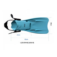 Mask Snorkel Fins Set Clear Lens Snorkel Mask and Fins Set Portable for Swimming