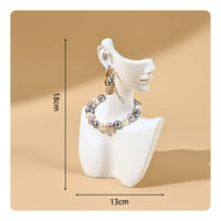 3 Pieces Resin Bust Display Stand Polished Finish Necklace Display Bust