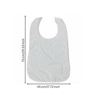 Elderly Feeding Bib Adjustable Neck Closure Washable Adult Bib for Nursing Homes