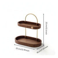 Desktop Storage Rack Compact Two-Tier Organizer Sturdy Desktop Organizer with Handle for Vanity