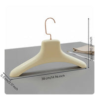 Faux Coat Hanger Smooth Finish Wide Shoulder Hanger Wrinkle-Resistant Closet Accessory